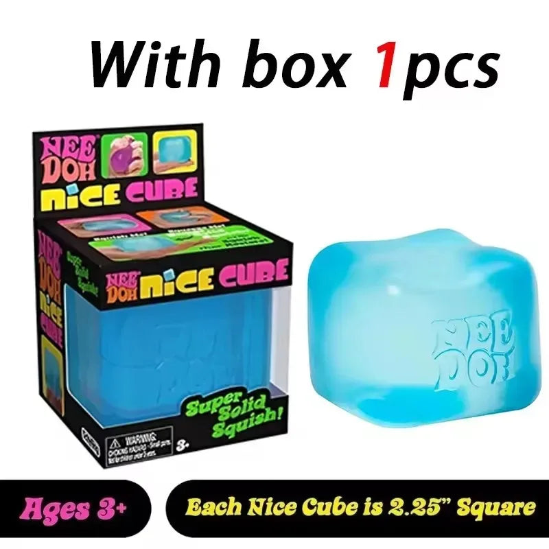 {In Stock}*&/*// Squishy Schylling Needoh Nice Cube Sensory Stress Reliever Fidget Tool Anti-Anxiety Relief Squeeze Kids Toy 말랑이