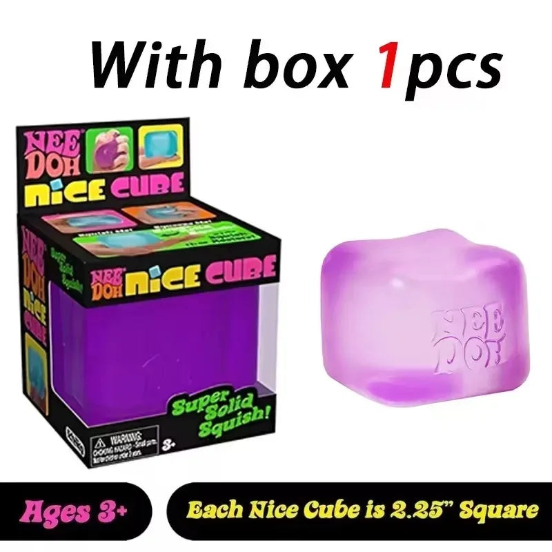 {In Stock}*&/*// Squishy Schylling Needoh Nice Cube Sensory Stress Reliever Fidget Tool Anti-Anxiety Relief Squeeze Kids Toy 말랑이